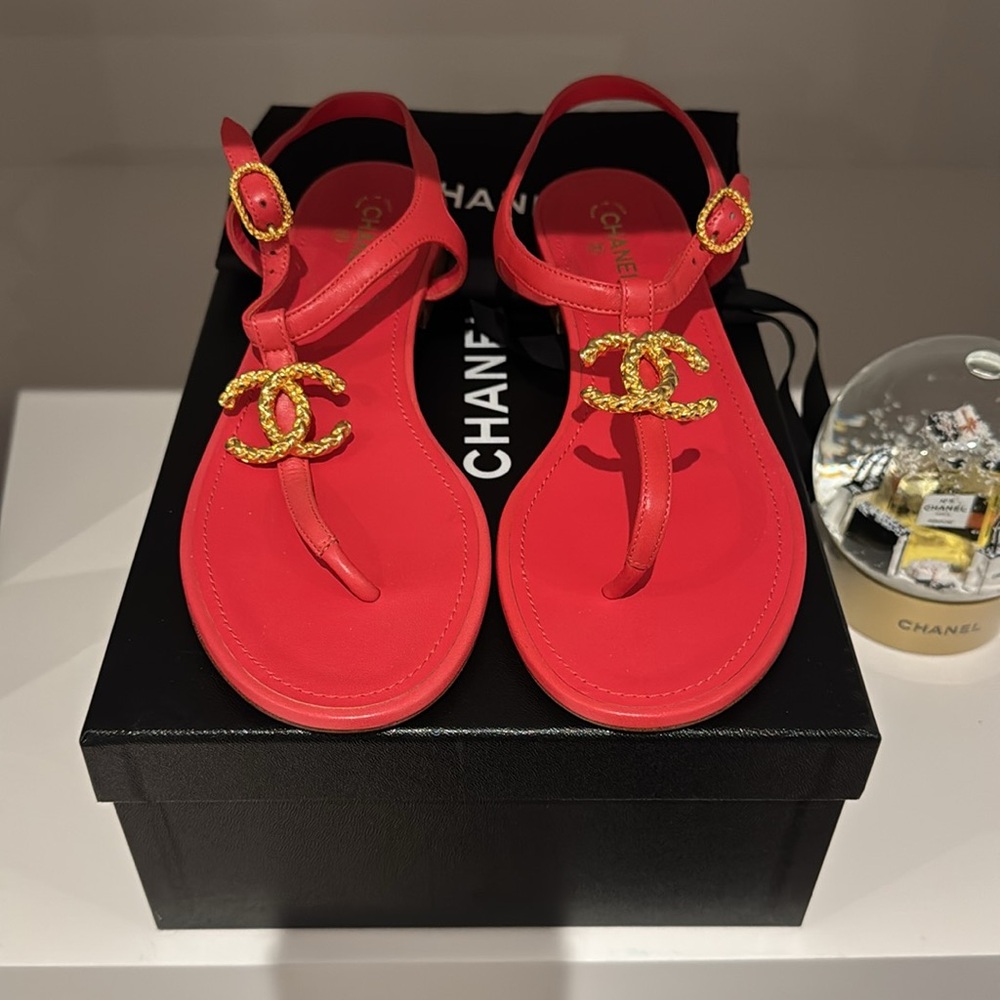 Chanel CC Sandals Size 37